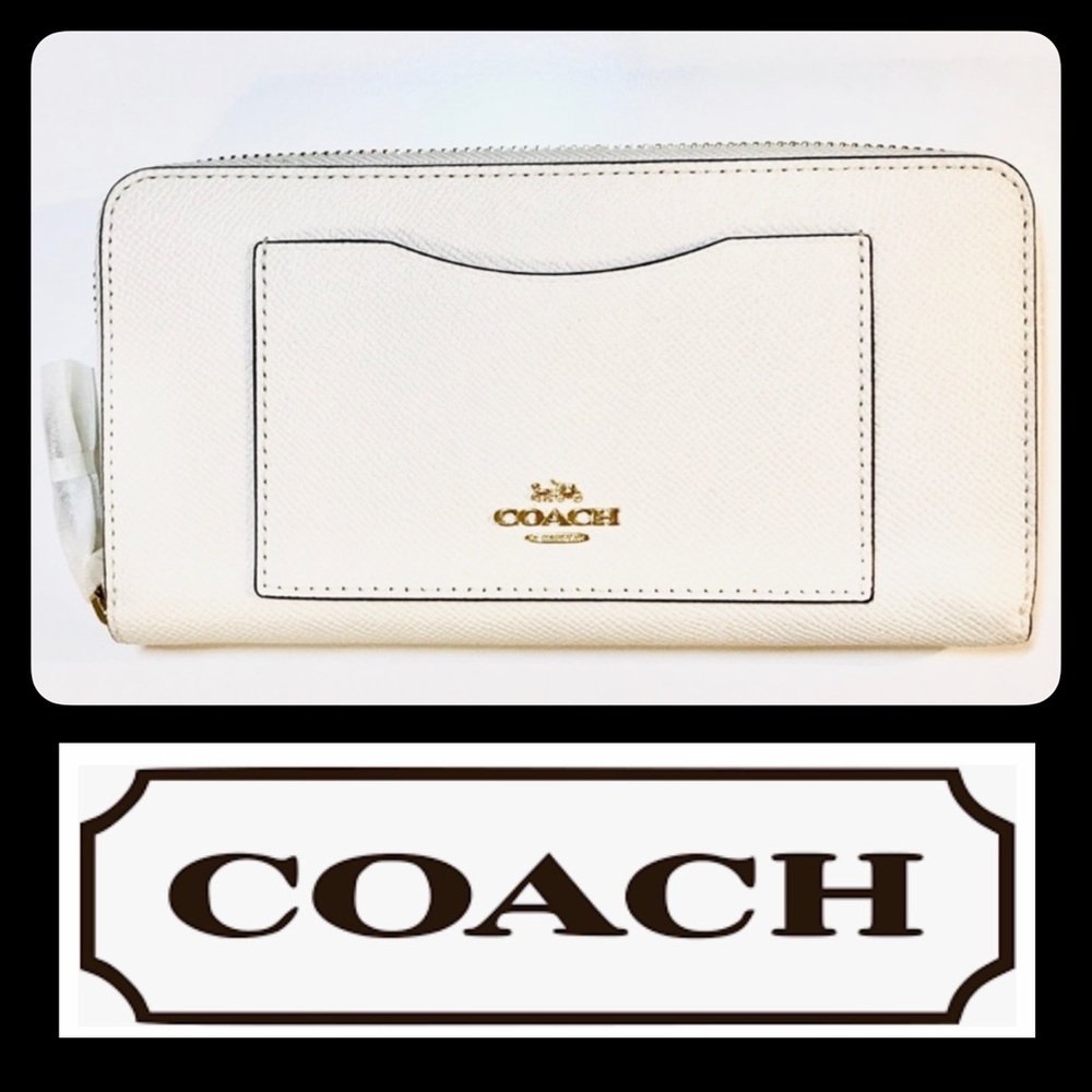 COACH Leather Wallet in White NWT - Picture 8 of 8